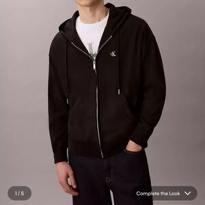 Calvin Klein Premium Terry Relaxed Zip Hoodie